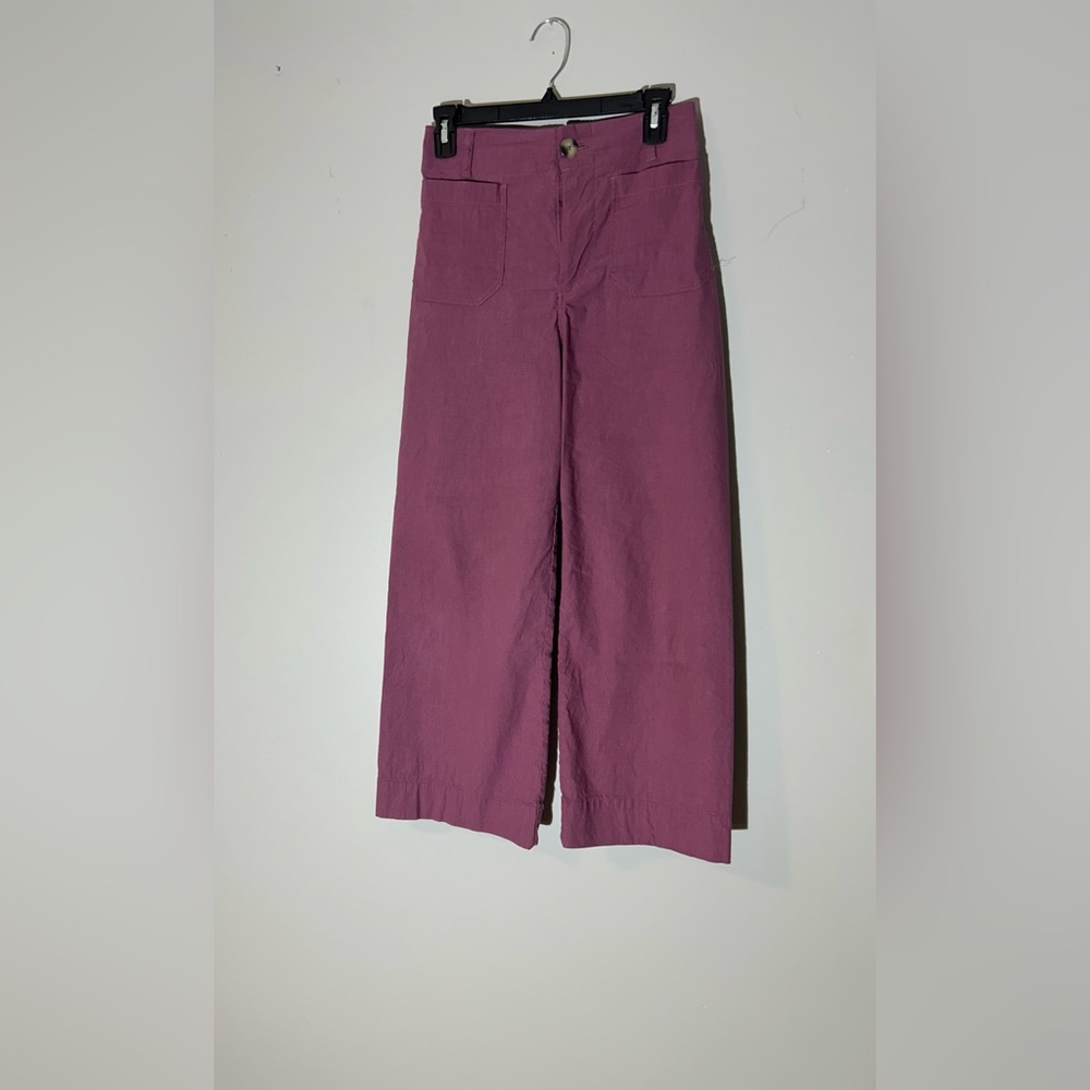 Maeve Wide Leg Pants in Plum